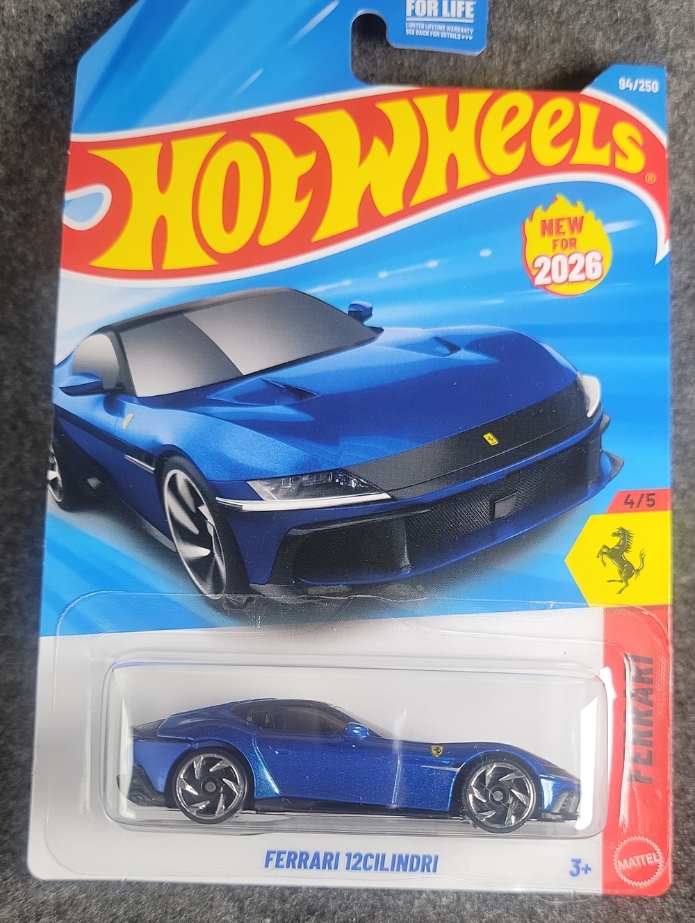 Hot Wheels Ferrari 12Cilindri Diecast Car - Blue